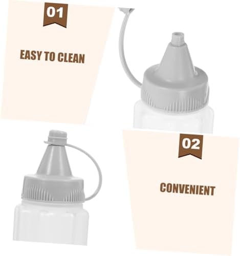Zerodeko 8PCS Reusable Condiment Squeeze Bottles 30ml Set of 8