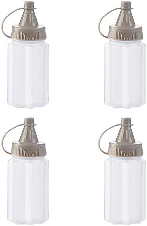 4 Pack Mini Squeeze Bottles Condiment Set for Kitchen Use