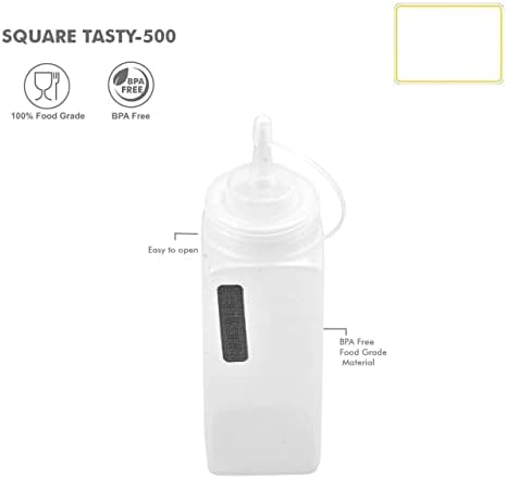 500ml BPA-Free Condiment Squeeze Bottles 2-Pack