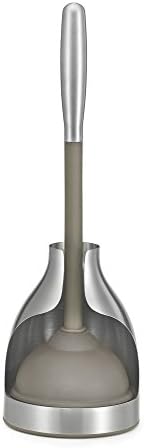 Polder - Compact Stainless Steel Toilet Plunger Caddy