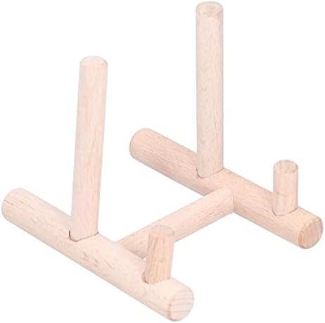 95cm Wooden Plate Holder Stand