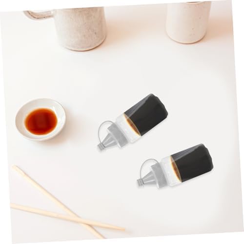 4PCS Portable Jam and Dressing Squeeze Bottles Condiment Dispenser Set Kitchen Essential