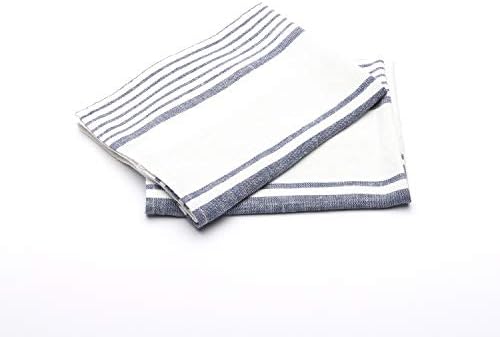 LinenMe 0821901 Set of 2 Hand Towels IndigoWhite Made in Europe