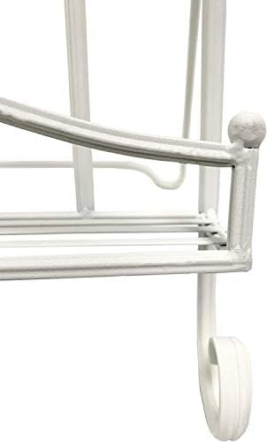 Tripar Swirl Design White Metal Cookbook Stand