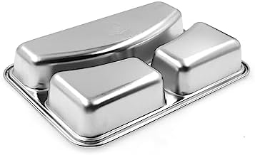 Durable stainless steel divided plates for separating and storing food