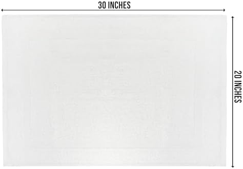 12-Pack 18x25 White Cotton Bath Mat Towels