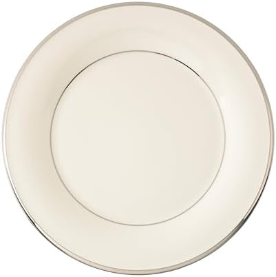 Lenox Solitaire Dinner Plate IvoryPlatinum White
