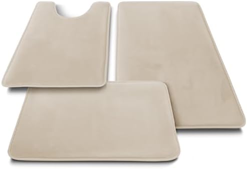 Clara Clark 3-Piece Bath Rugs Set for the Bathroom
