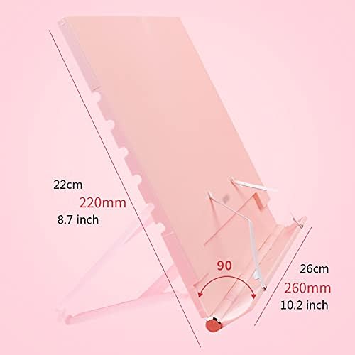 Adjustable Plastic Book Stand Foldable for Desk Reading