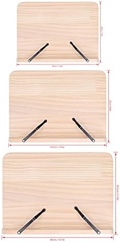 Adjustable Wood Book Stand for Tablets Cookbooks and More