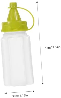 4 Pack Condiment Squeezing Bottles for Salad Dressing Olive Oil Mustard