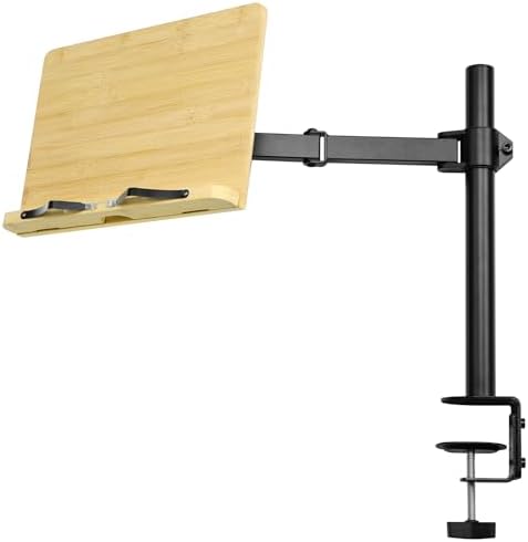 Enhance Workspace Efficiency Books Holder for Bamboo More