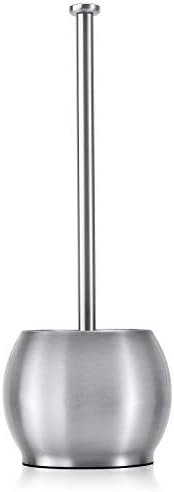 Stylish Stainless Steel Toilet Plunger with Holder for Bathroom