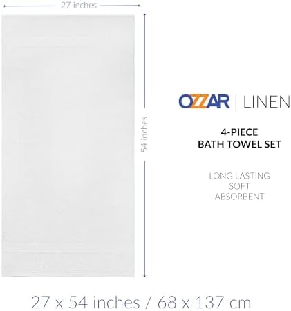 Luxury 100 Cotton Bath Towel Set - 27x54