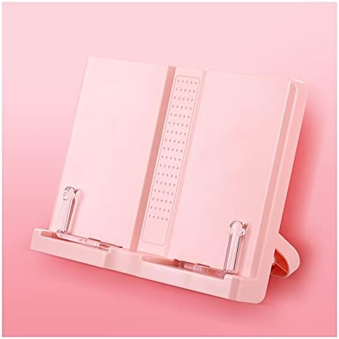 Adjustable Book Stand for Kitchen Office 11x8 Inch Pink