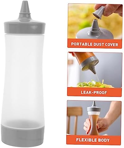 3-Piece Mustard Ketchup and Salsa Squeeze Dispenser for BBQ
