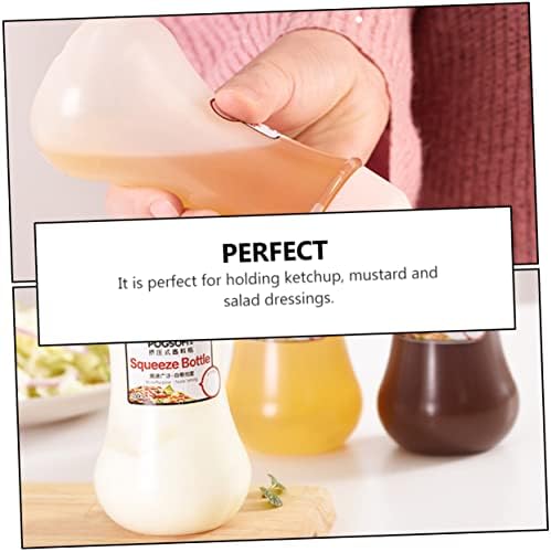 Cabilock 350ml Ketchup Squeeze Bottle - Durable Messy Safe Reliable for Kitchen Use