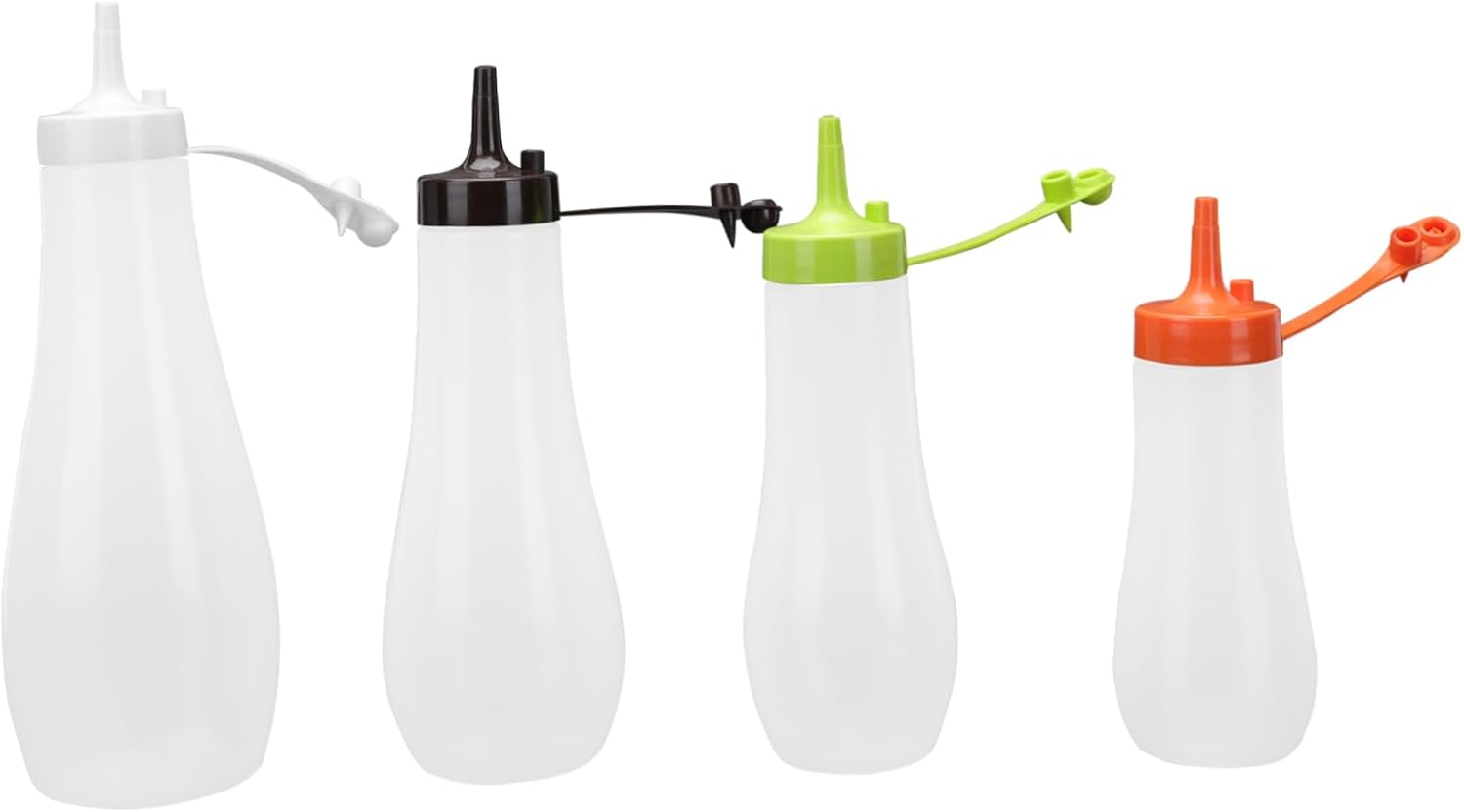 Cabilock 4PCS Reusable Squeeze Condiment Bottles