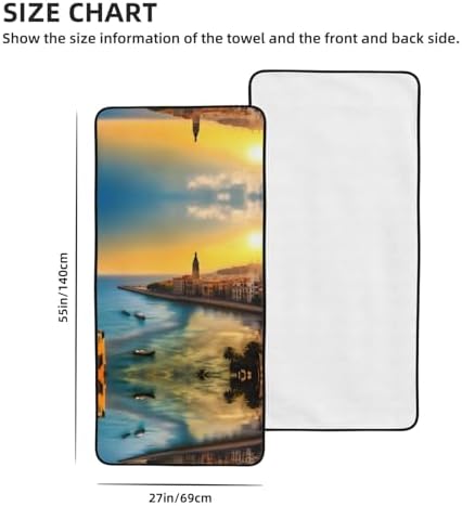 Sunset by the River Soft Comfy 27x55 Velvet Towel for Home Travel