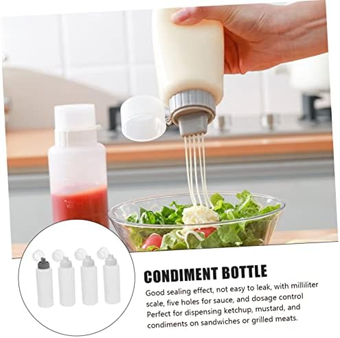 Safe Leak-Proof Squeeze Bottles for Dressing Sauce 350ml x4