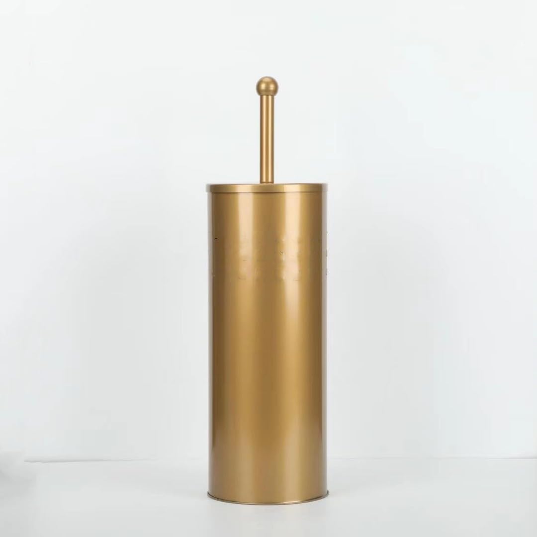 Gold Toilet Plunger with Holder for Bathroom Canister