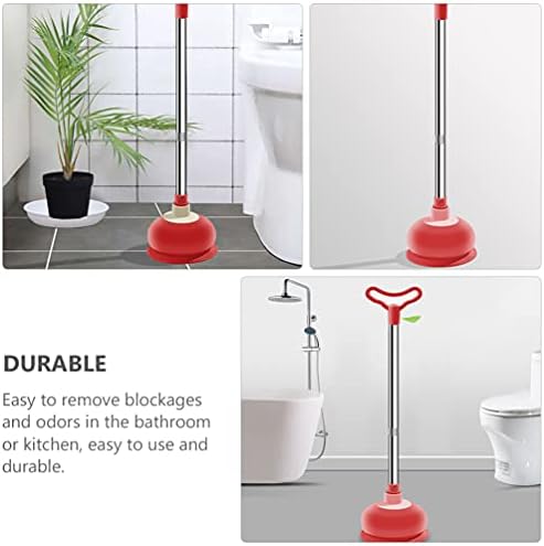 Angoily Heavy Duty Rubber Toilet Plunger with Long Handle