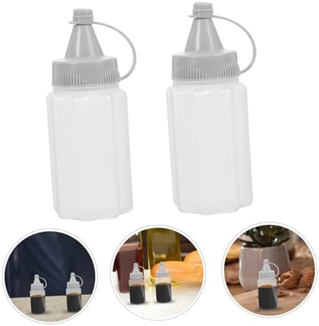 Zerodeko Reusable Squeeze Bottles Set of 4 Durable Sauces Dressings Oils