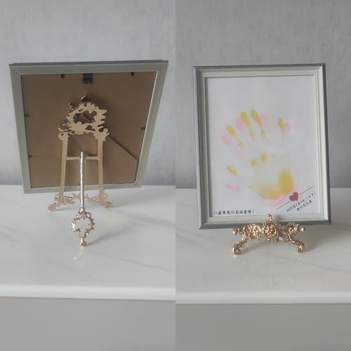 ZHXJXJ Antique Metal Cookbook Stand with Gold Finish