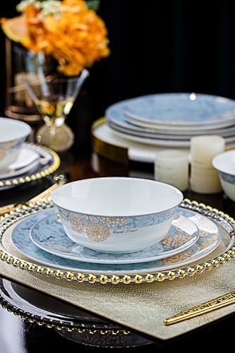 Prosperity Design 12-Piece Bone China Dinnerware Set