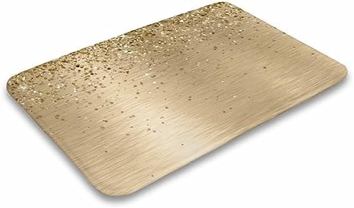 Luxury Gold Bathroom Rug Soft Non-Slip Absorbent for Home Travel