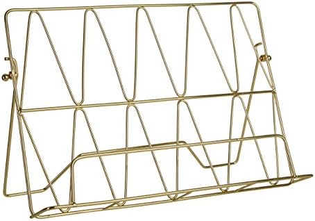 Sturdy Gold-Plated Kitchen Stand for Cookbooks
