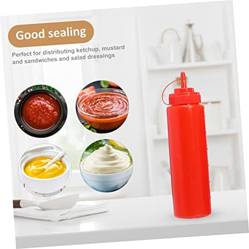 FELTECHELECTR 8pcs Tomato Sauce Squeeze Bottles for Condiments Kids-friendly Design