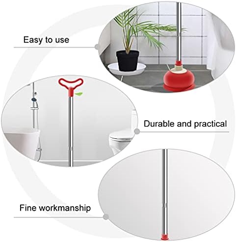 Angoily Heavy Duty Rubber Toilet Plunger with Long Handle