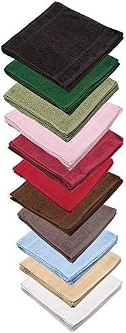 Linteum Face Towel Set 12x12 Inch Soft Cotton 24 Pack