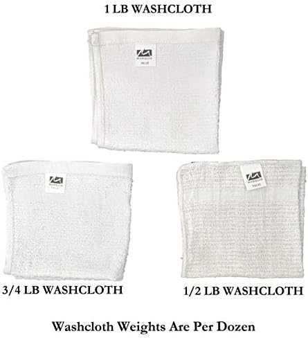 Marquis Mills 12x12 Reusable White Cotton Washcloths