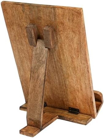 Intricate Hand-Carved Mandala Design Beautifully Hand-Carved Rosewood Mandala Recipe Book Stand