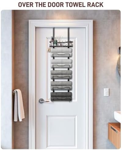 Aetyord No-Drill Bath Towel Rack - Black
