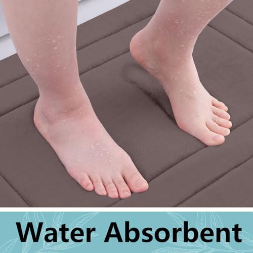 Arotive Memory Foam Bath Rug Mat Ultra Soft 30x20 Brown