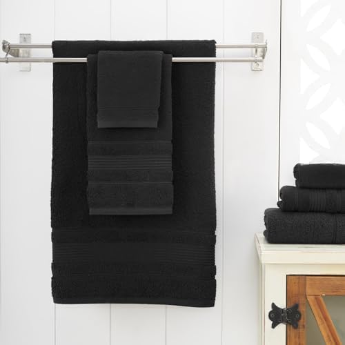 Personalized Monogrammed Black Washcloth Set