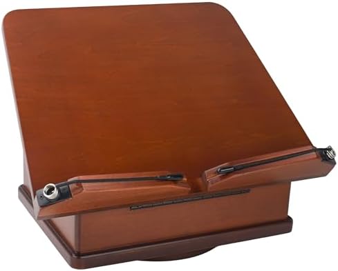 tjBally - Large Wooden Book Stand with Dual-Purpose Storage System
