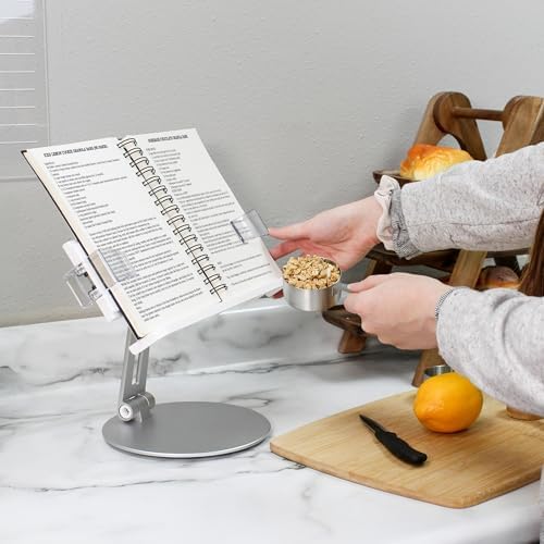7Penn Adjustable 360 Rotating Book Stand for Kitchen and Desk