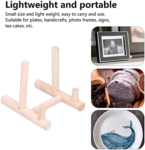 95cm Wooden Plate Holder Stand
