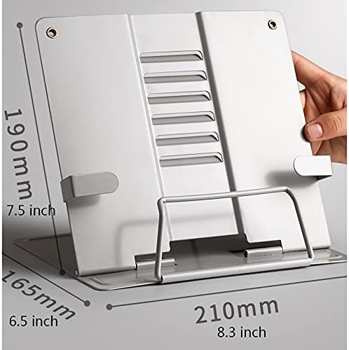 Adjustable Metal Book Stand for Reading Cooking