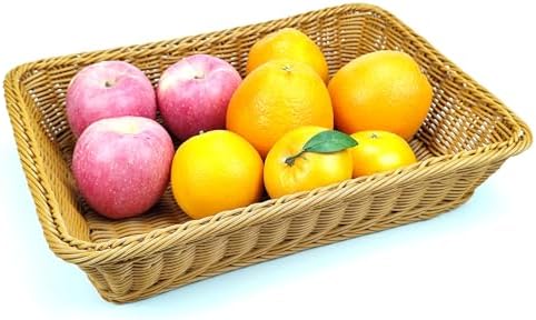 ANRUIDE 16 Poly Wicker Serving Basket