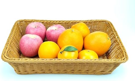 ANRUIDE 16 Poly Wicker Serving Basket
