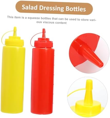 FELTECHELECTR 8pcs Tomato Sauce Squeeze Bottles for Condiments Kids-friendly Design