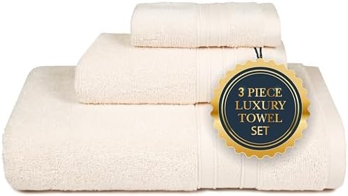 Luxury 100 Cotton Towels Set for Bathroom Use