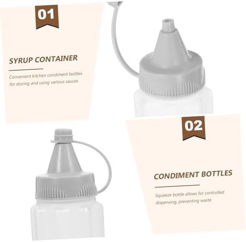 Luxshiny Kitchen Squeeze Dispenser - Reusable Condiment Squeeze Bottles
