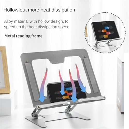 Adjustable Kitchen Recipe Stand with Page Clips for Easy Storage