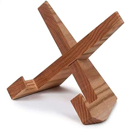 Sturdy Wood Cookbook Stand with Tablet Record Holder